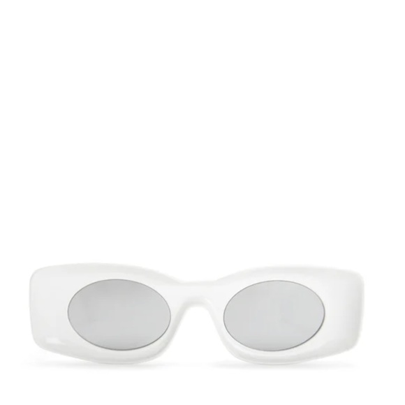Loewe Paula's Ibiza Original Rectangular Sunglasses - White/Silver - Picture 7 of 10